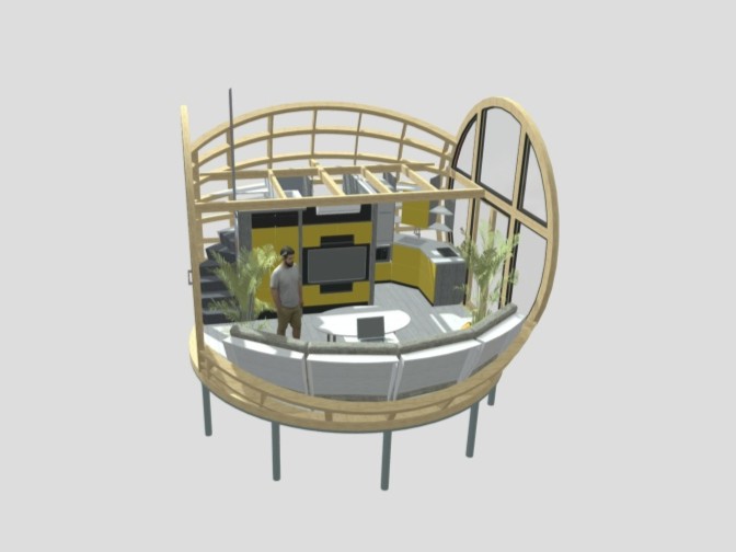 Дизайн интерьера и планировка дома-шара