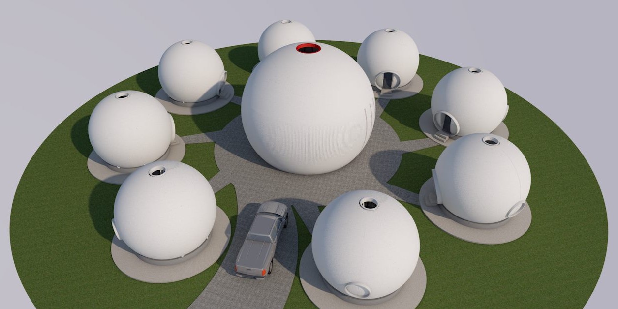 Разработка генплана участка для строительства домов-шаров